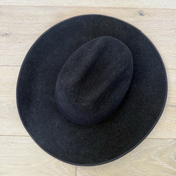 Vtg Tony Lama Black Cowboy Rancher Western Hat Santa Fe XXX Premium Wool Oval - Picture 3 of 9